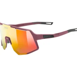 Uvex sequenze CV Fietsbril - burgundy matt/mirror racy red colorvision