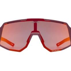 Uvex sequenze CV Fietsbril - burgundy matt/mirror racy red colorvision