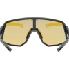 Uvex sequenze CV Fietsbril - black matt/mirror buzzy blue colorvision