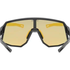 Uvex sequenze CV Fietsbril - black matt/mirror buzzy blue colorvision