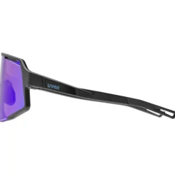 Uvex sequenze CV Fietsbril - black matt/mirror buzzy blue colorvision