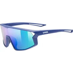 Uvex skyryse jr. Fietsbril kinderen - blue mattt/mirror green