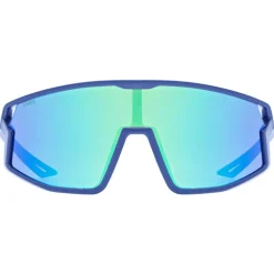 Uvex skyryse jr. Fietsbril kinderen - blue mattt/mirror green