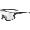 Uvex skyryse jr. Fietsbril kinderen - black matt/clear