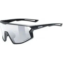 Uvex skyryse V Fietsbril - black matt/litemirror silver