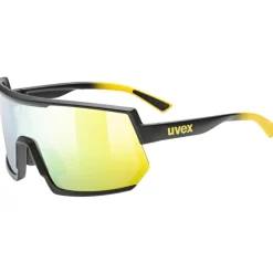 Uvex sportstyle 235 Bril - sunbee-black matt/supravision mirror yellow