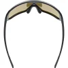 Uvex sportstyle 237 CV Bril - black matt/mirror red