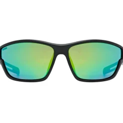 Uvex sportstyle 806 Fietsbril - black matt/mirror green