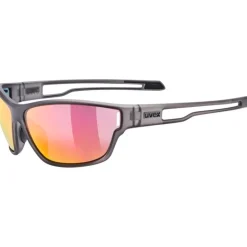 Uvex sportstyle 806 Fietsbril - smoke matt/mirror red
