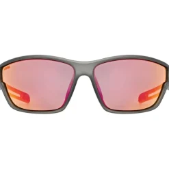 Uvex sportstyle 806 Fietsbril - smoke matt/mirror red