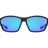 Uvex sportstyle 806 Fietsbril - black matt/mirror blue