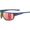 Uvex sportstyle 230 Fietsbril - blue matt/mirror red