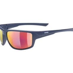 Uvex sportstyle 230 Fietsbril - blue matt/mirror red