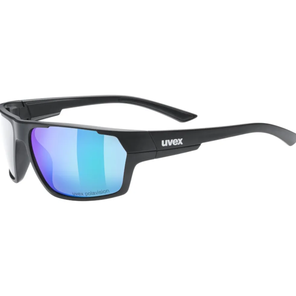 Uvex sportstyle 233 P Bril - black matt/mirror green