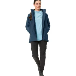 Vaude Cyclist Warm Regenjas Dames - dark sea