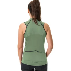 Vaude Posta Full Zip Shirt zonder Mouwen Dames - willow green