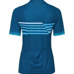 Vaude Posta II Half-Zip Fietsshirt met Korte Mouwen Dames - shore blue