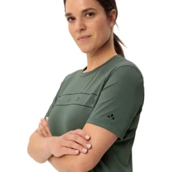 Vaude Qimsa Logo Shirt met Korte Mouwen Dames - agave
