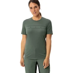 Vaude Qimsa Logo Shirt met Korte Mouwen Dames - agave