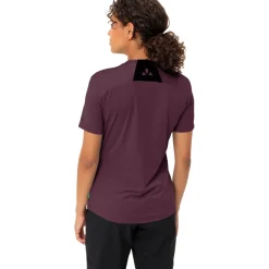 Vaude Qimsa Logo Shirt met Korte Mouwen Dames - cassis