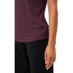 Vaude Qimsa Logo Shirt met Korte Mouwen Dames - cassis