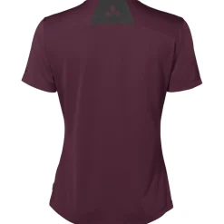 Vaude Qimsa Logo Shirt met Korte Mouwen Dames - cassis
