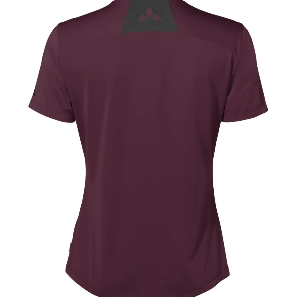 Vaude Qimsa Logo Shirt met Korte Mouwen Dames - cassis