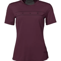 Vaude Qimsa Logo Shirt met Korte Mouwen Dames - cassis