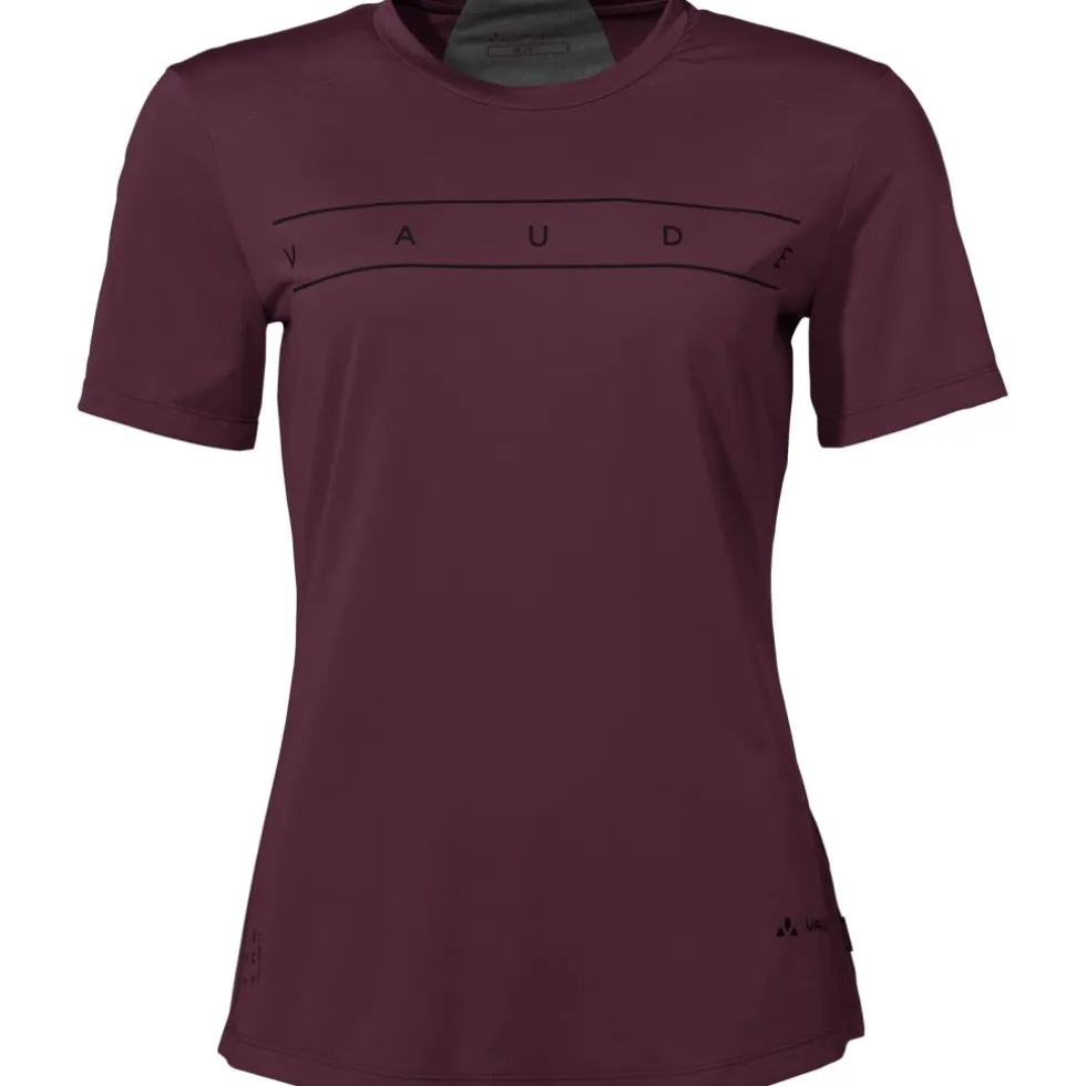 Vaude Qimsa Logo Shirt met Korte Mouwen Dames - cassis