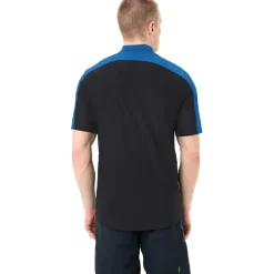 Vaude Qimsa Pro Half-Zip Shirt met Korte Mouwen Heren - radiate blue