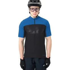 Vaude Qimsa Pro Half-Zip Shirt met Korte Mouwen Heren - radiate blue