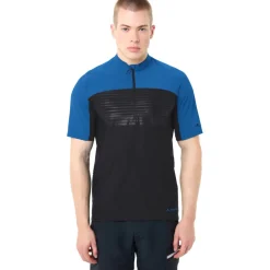 Vaude Qimsa Pro Half-Zip Shirt met Korte Mouwen Heren - radiate blue