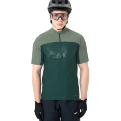 Vaude Qimsa Pro Half-Zip Shirt met Korte Mouwen Heren - deep pond