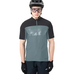 Vaude Qimsa Pro Half-Zip Shirt met Korte Mouwen Heren - heron