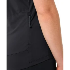 Vaude Qimsa Pro Half-Zip Shirt met Korte Mouwen Dames - zwart