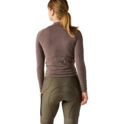 Velocio Luxe Merino Fietsshirt met Lange Mouwen Dames - Plum Truffle