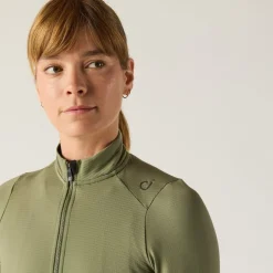 Velocio Luxe Thermal Fietsshirt met Lange Mouwen Dames - Deep Lichen
