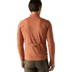 Velocio Luxe Thermal Fietsshirt met Lange Mouwen Heren - Copper Brown