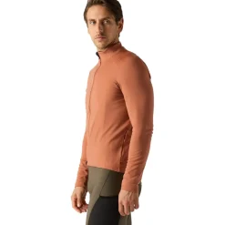 Velocio Luxe Thermal Fietsshirt met Lange Mouwen Heren - Copper Brown