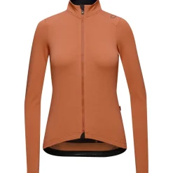 Velocio Luxe Thermal Fietsshirt met Lange Mouwen Dames - Copper Brown