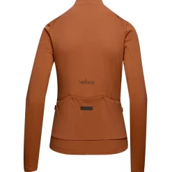 Velocio Luxe Thermal Fietsshirt met Lange Mouwen Dames - Copper Brown