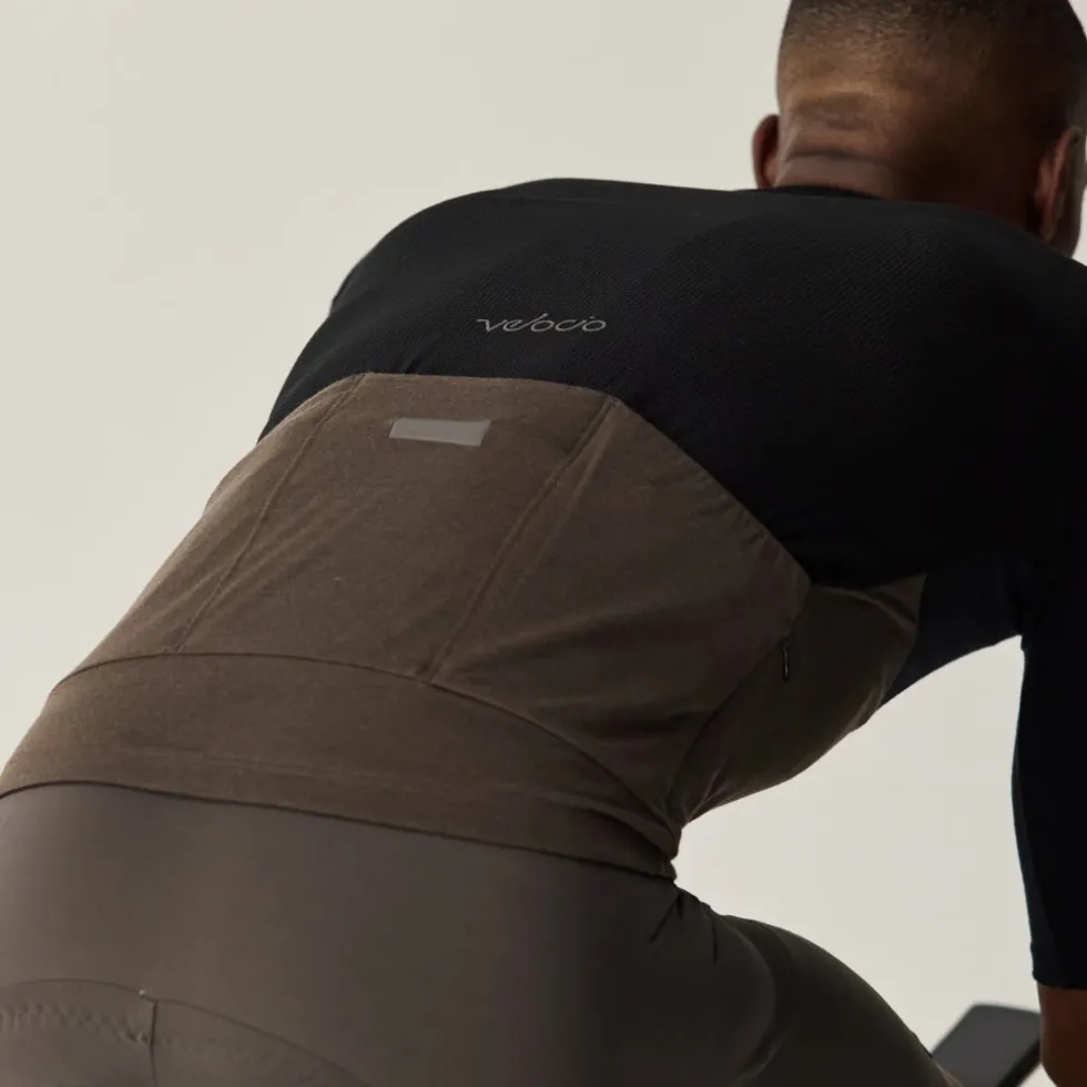 Velocio Merino Luxe Colorblock Fietsshirt Heren - Sulphur/Navy