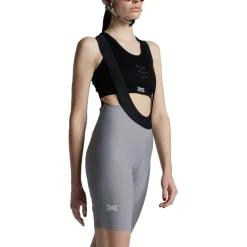 X-Bionic Corefusion Fietsbroek met bretels Dames - light grey