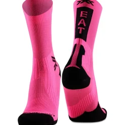 X-Socks Bike Perform Crew Fietssokken - fluo pink/x black