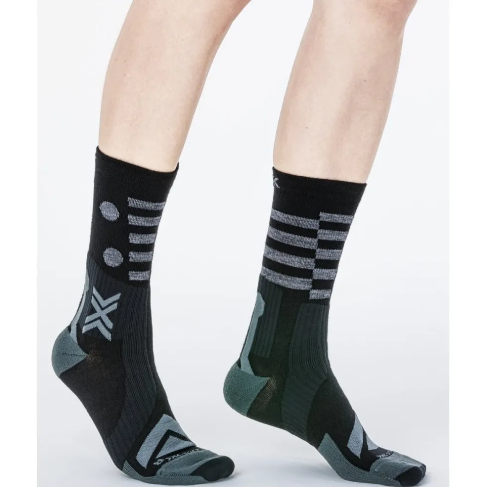 X-Socks Gravel Perform Merino Crew Fietssokken - black/charcoal
