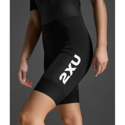 2XU Aero Hex Sleeved Trisuit Dames - zwart/wit