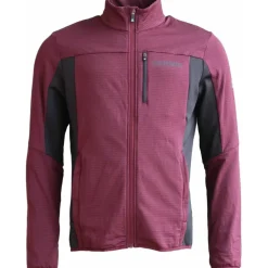 Zimtstern Albiz Fleece Jas Heren - Windsor Wine/Pirate Black