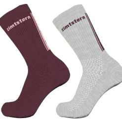 Zimtstern Starsockz Sokken de Set van 2 - Glacier Grey Melange/Windsor Wine