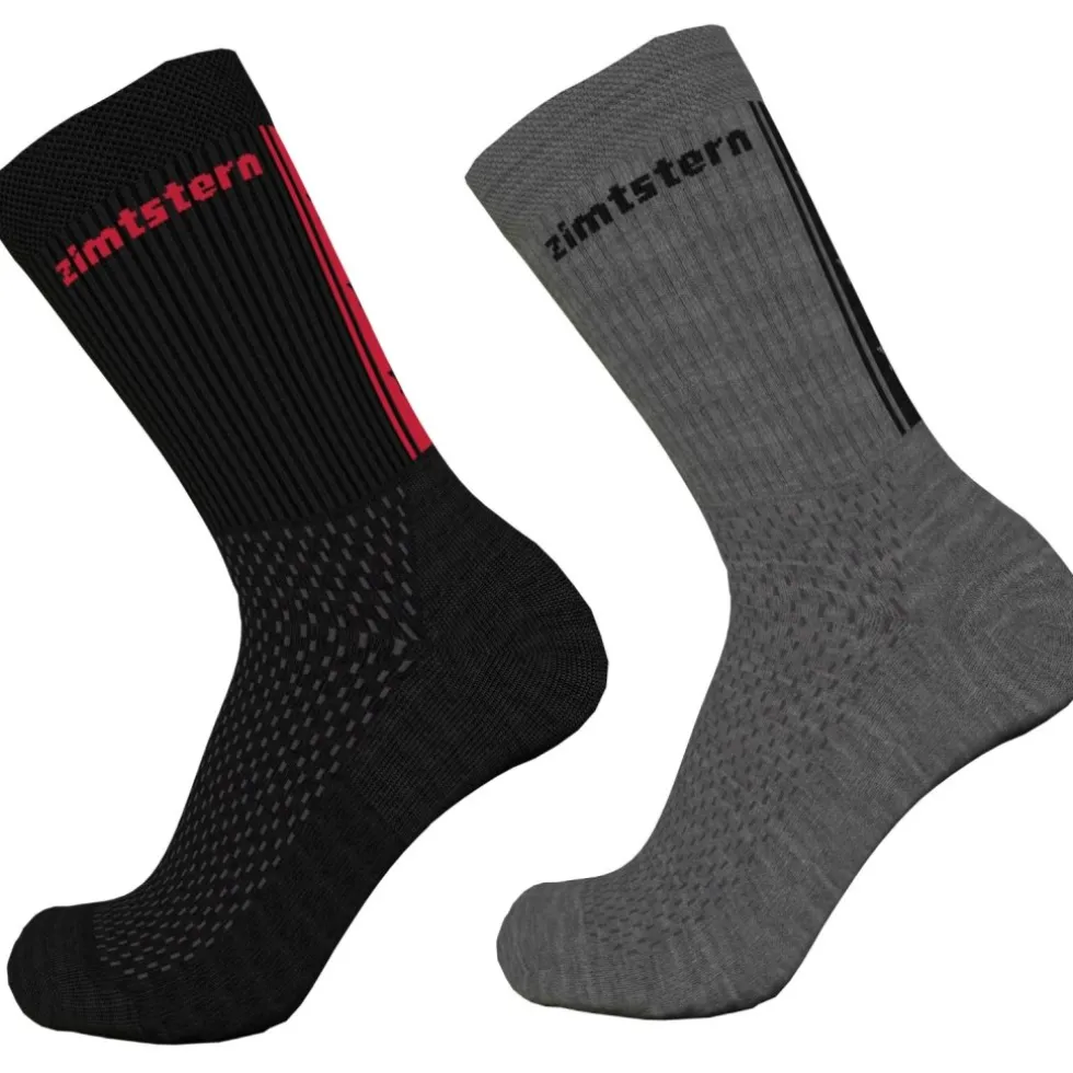 Zimtstern Starsockz Sokken de Set van 2 - Pirate Black/Gun Metal Melange