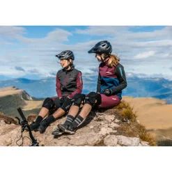 Zimtstern Xalpz Softshell MTB-Weste Dames - Windsor Wine/French Navy